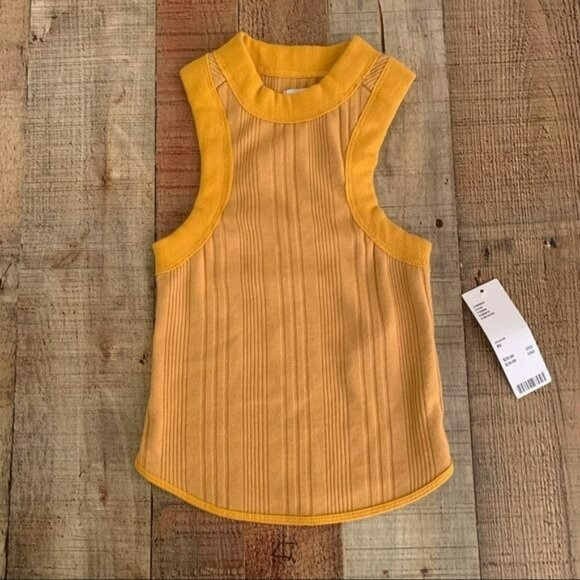 BDG Urban Outfitters Mustard Yellow sleeveless top NWT XS - Picture 1 of 9